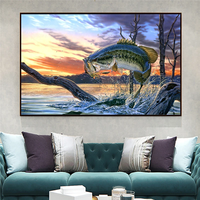 

Настенный ПВХ-плакат с изображением рыбы и животных, прозрачный водонепроницаемый, готовый к нанесению