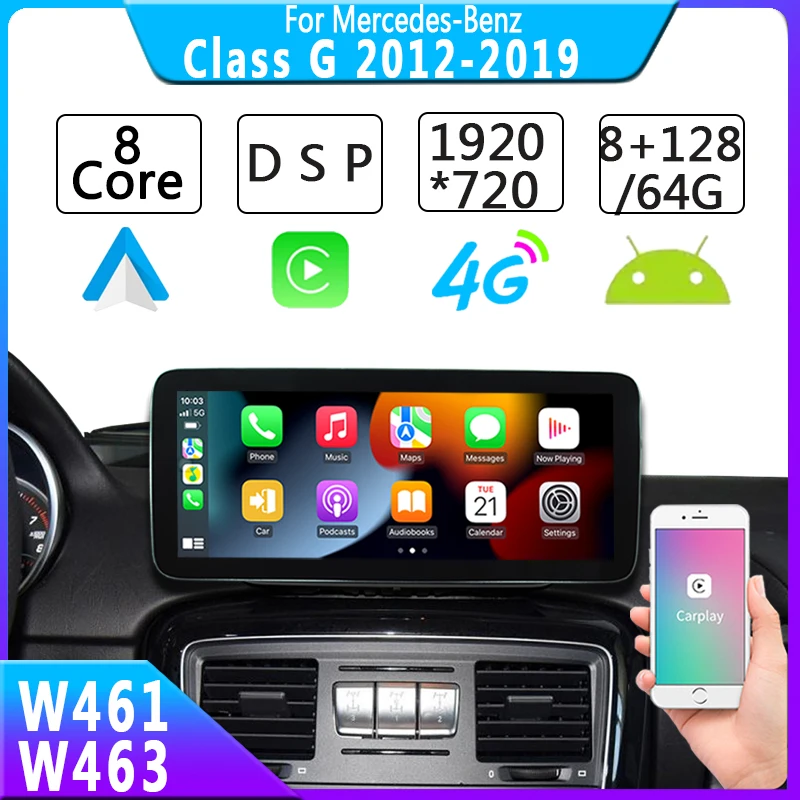 

Android 11 для Mercedes Benz G Class W461 2012 до 2019 Автомобильная GPS-навигация DSP Carplay видеоплеер Радио стерео приемник