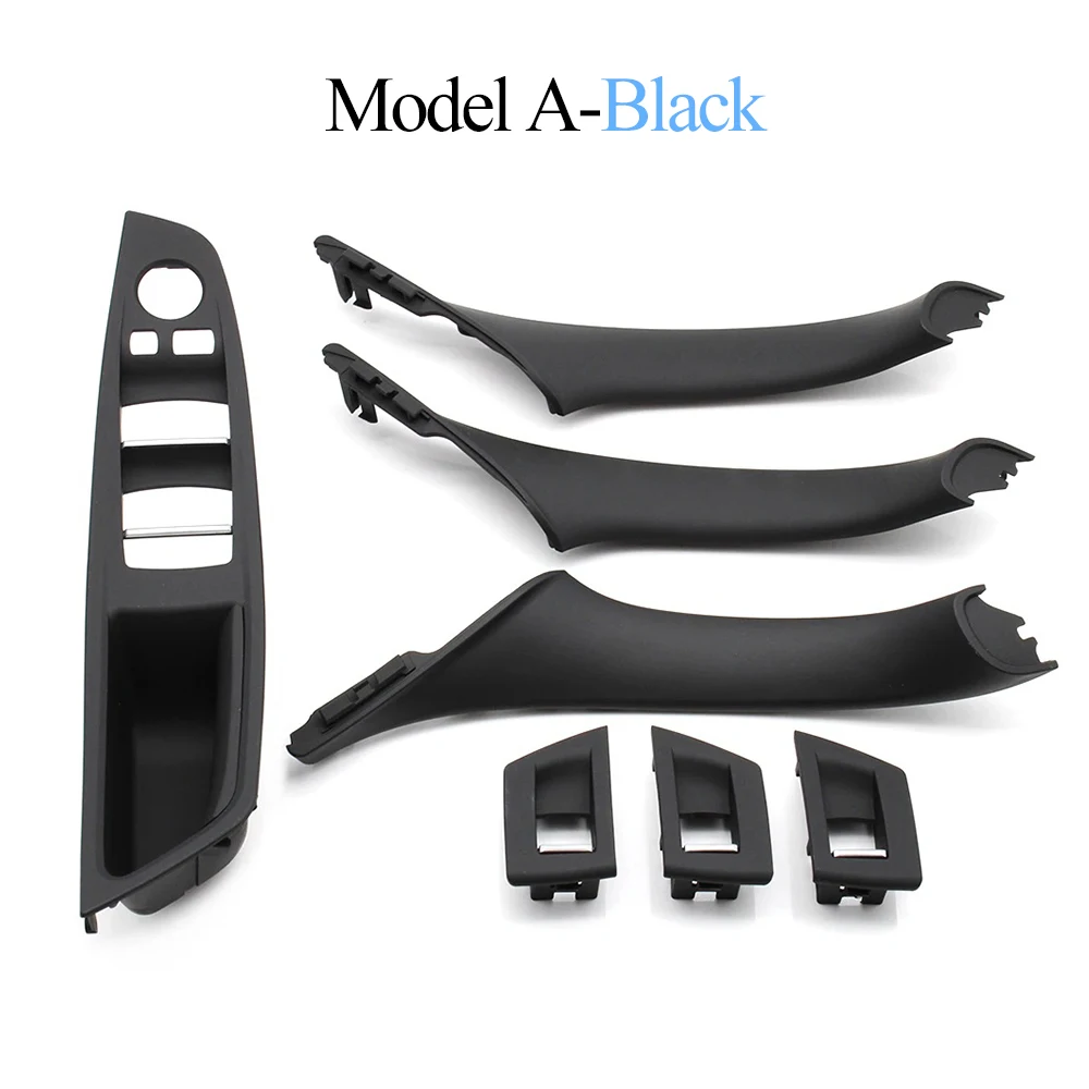 

Черная панель переключателя для автомобильного подлокотника из углеродного волокна LHD, накладка на дверную ручку для BMW 5 серии F10 F11 520 523 525 528 530 535