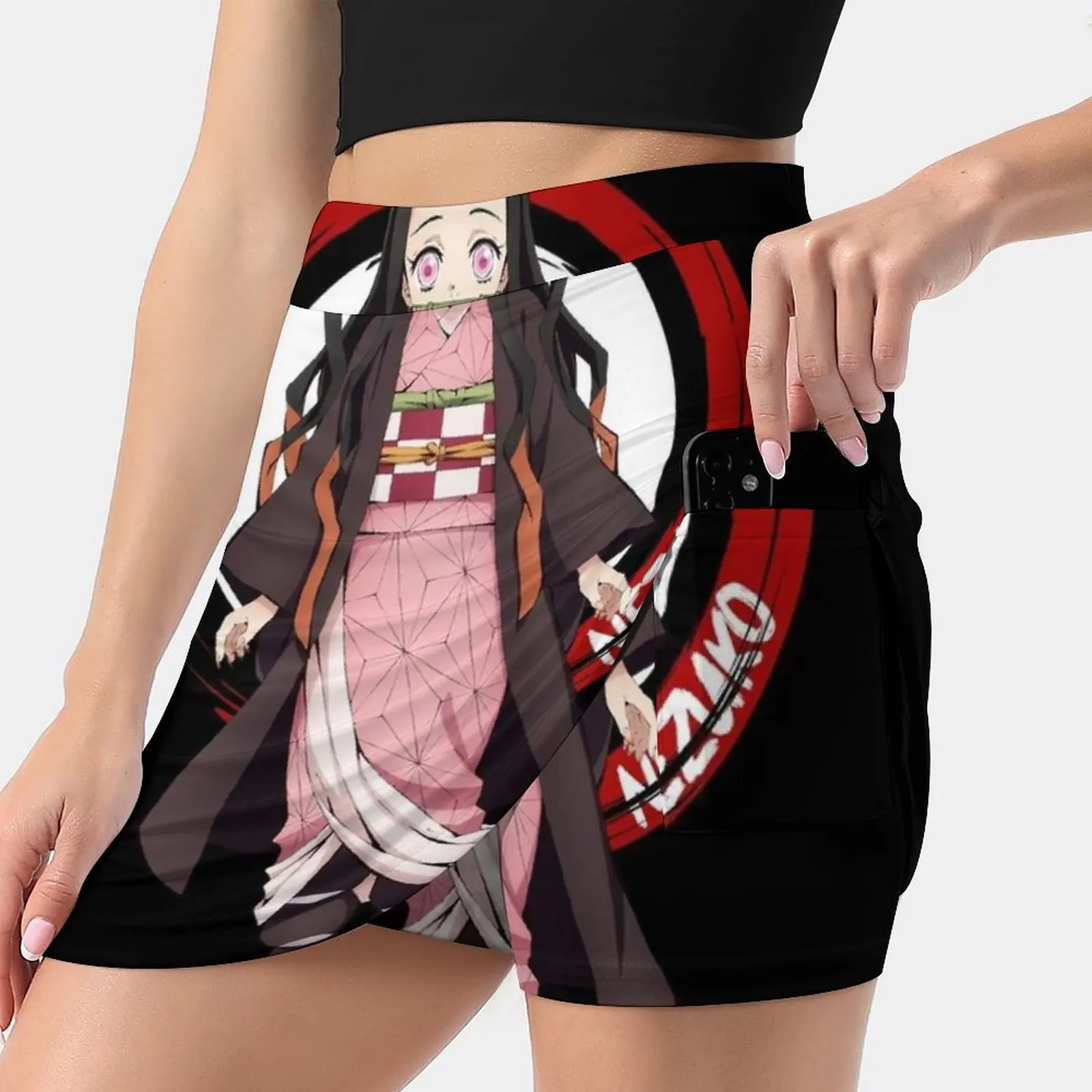 

Женская юбка Nezuko Kamado, юбки в эстетике, новые модные короткие юбки Kimetsu No Yaiba Nezuko Kamado Nezuko, Аниме Манга, Япония