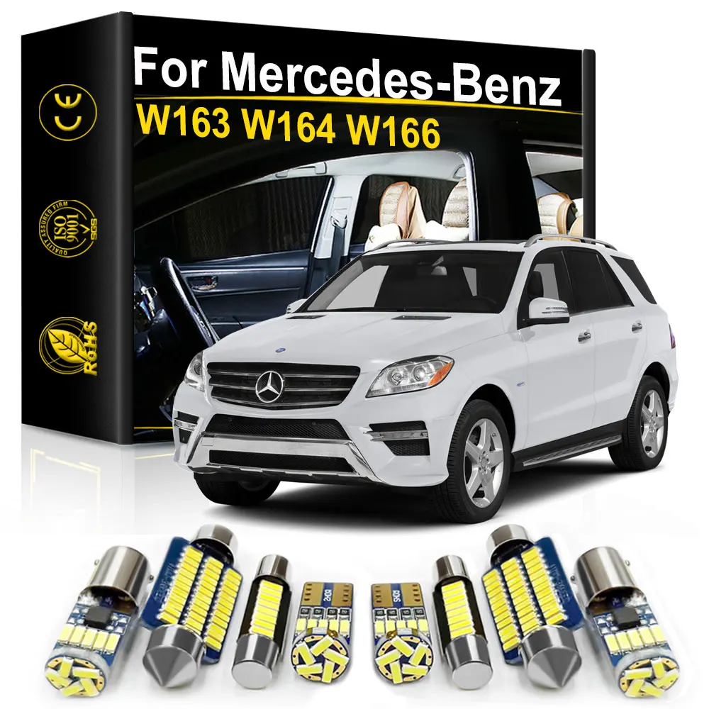 For Mercedes Benz W166 W164 W163 M Class M-Class ML 350 400 500 55 63 AMG 270 230 320 430 300 250 Canbus Car Interior LED Light