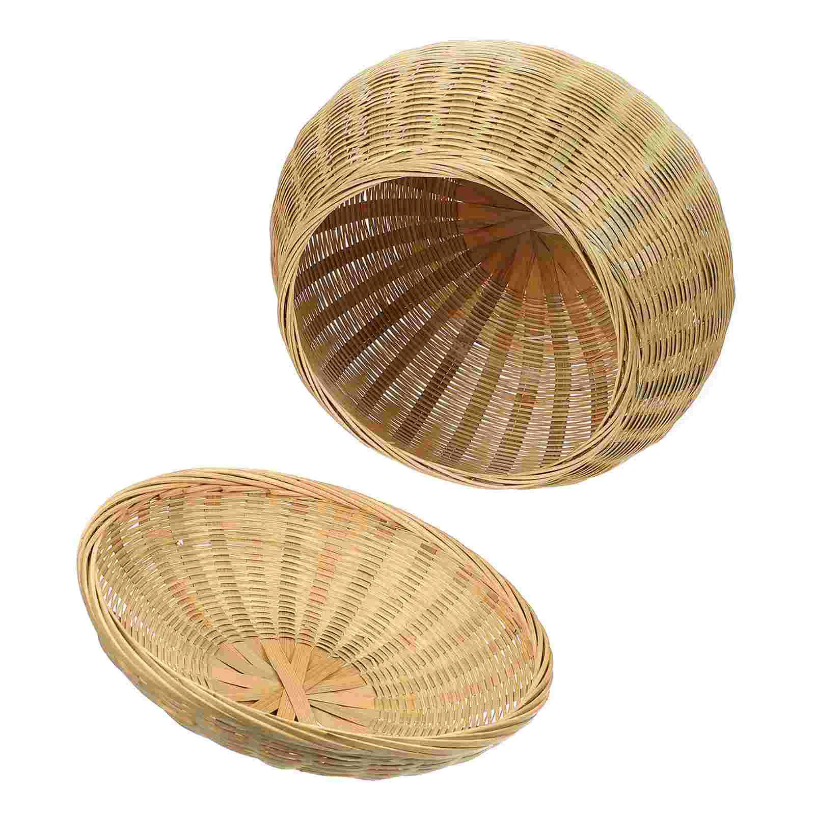 

Storage Bowls Container Lid Decorative Wastebasket Containers Lids Egg Storage Basket Wicker Basket Round Straw Basket