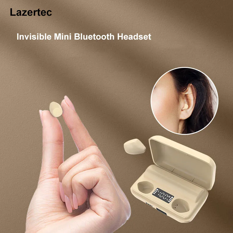 

Lazertec New Tws Small Edamame Bluetooth Headset Mini Invisible Binaural Sleep Headphones Super Long Battery Life Earbuds