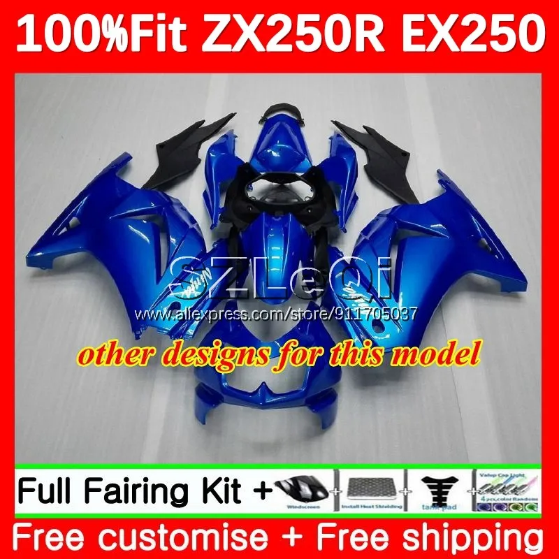 Впрыск для KAWASAKI NINJA EX ZX 250 R 250R ZX250R Shark fish 08 09 10 11 12 92No.7 EX250R 2008 2009 2010 2011 2012 Обтекатель