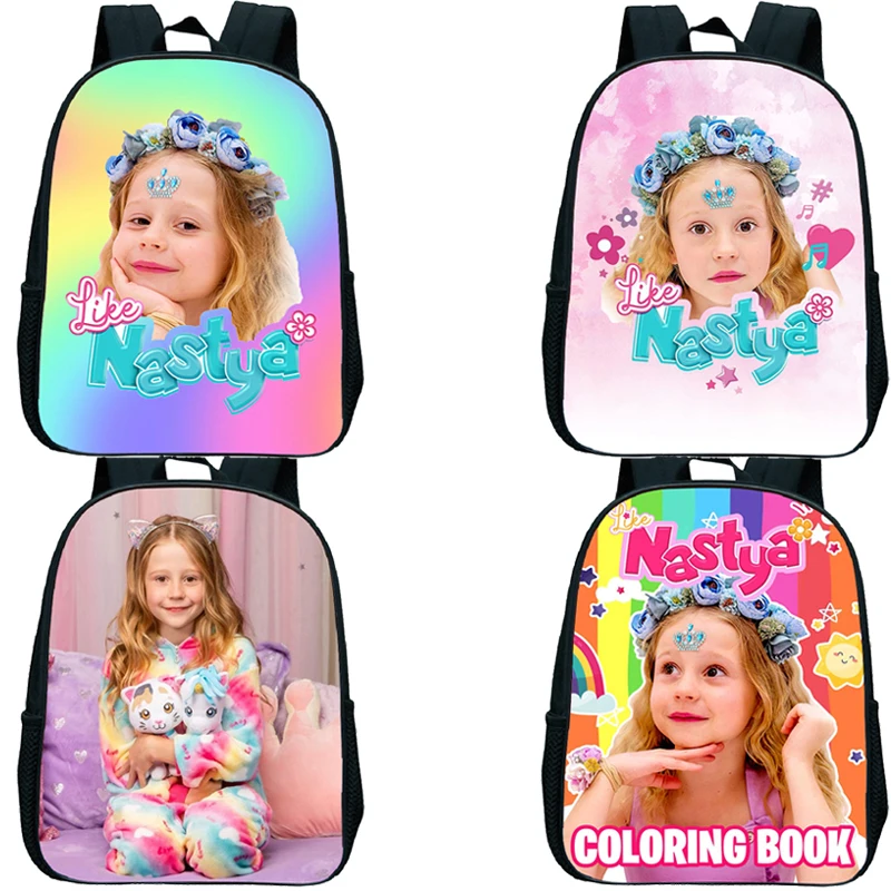 

Kids Like Nastya Kindergarten Backpack Schoolbag for Child Girls 12 inch Primary School Students Small Rucksack Cute School Bags
