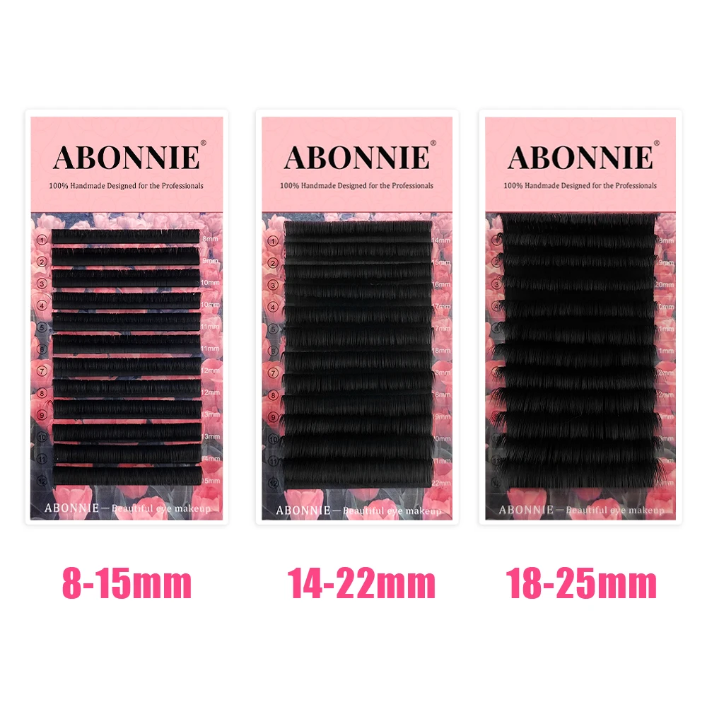 

Abonnie Matte Black Easy Fan Eyelashes Extensions Mega Volume Lashes Faux Eyelashes Supplies for Makeup Beauty
