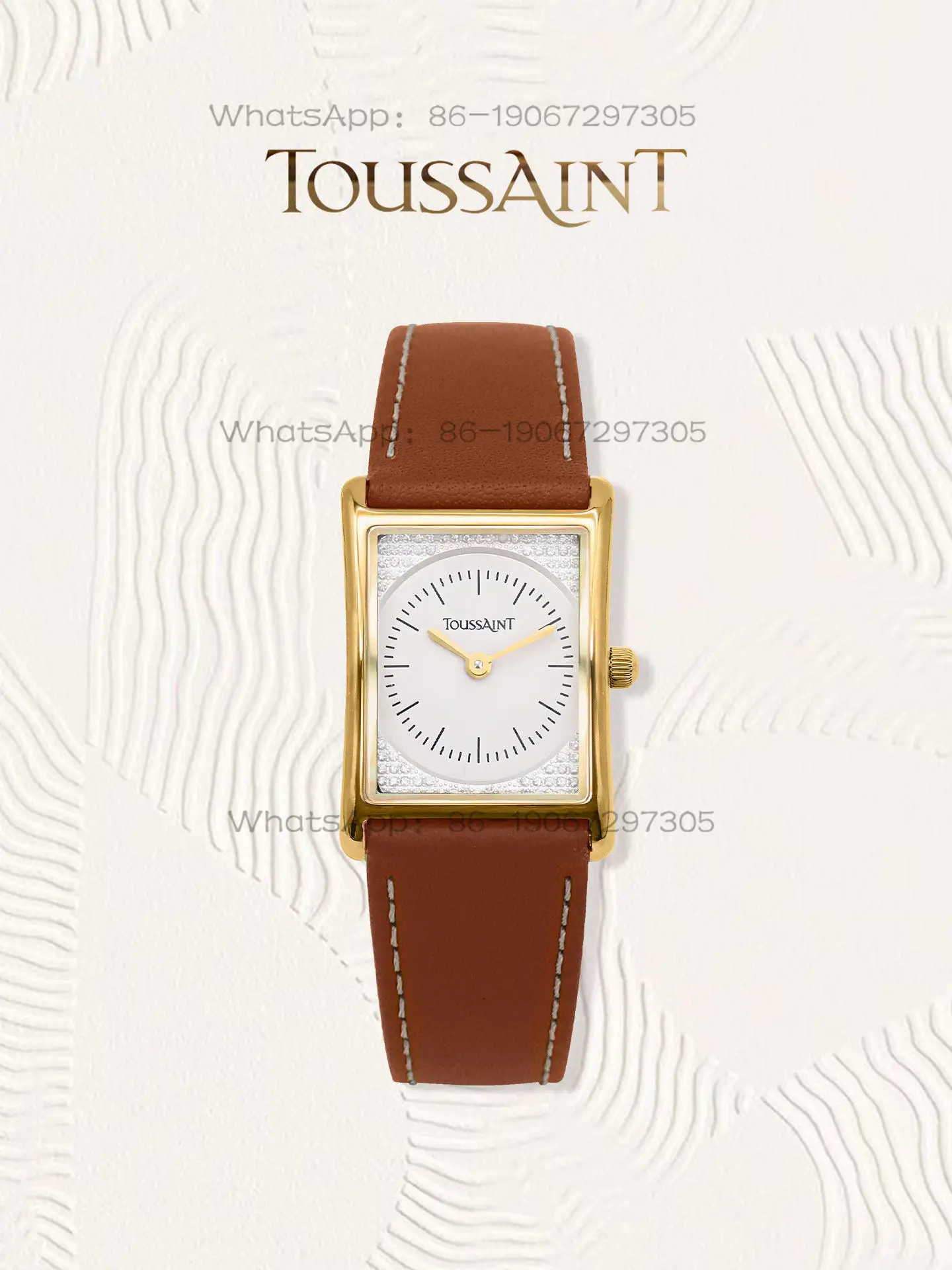 Фото Новые женские часы TOUSSAINT Toussaint Small Waist Series First Snow Brown, универсальные часы в ретро-стиле №1