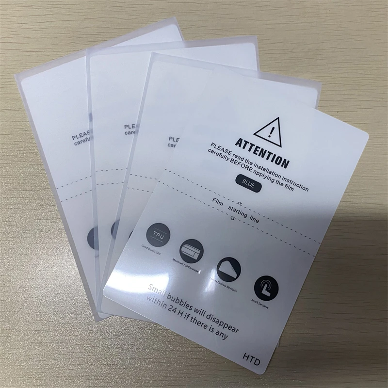 50PCs TPU Flexble Hydrogel Film Universal Straight Curved Screen Protector Film Cut Machine Mobile Phone Screen Protective Movie