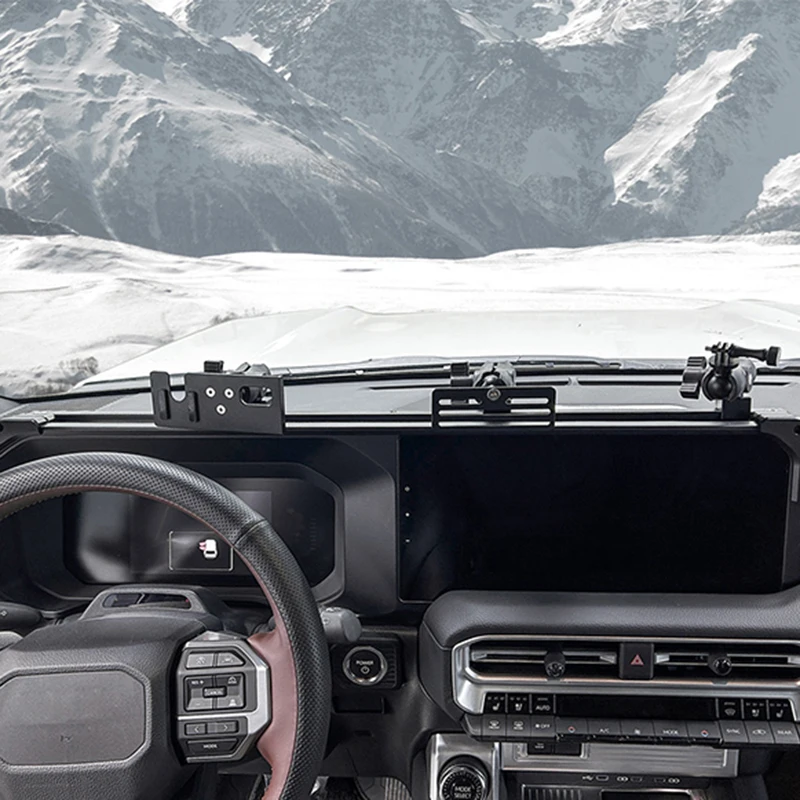 Фото Высококачественная новая модульная консоль для Toyota Land Cruiser 250 LC250 2024 2025 2026, внедорожная, тканевая, с креплением на приборную панель №3