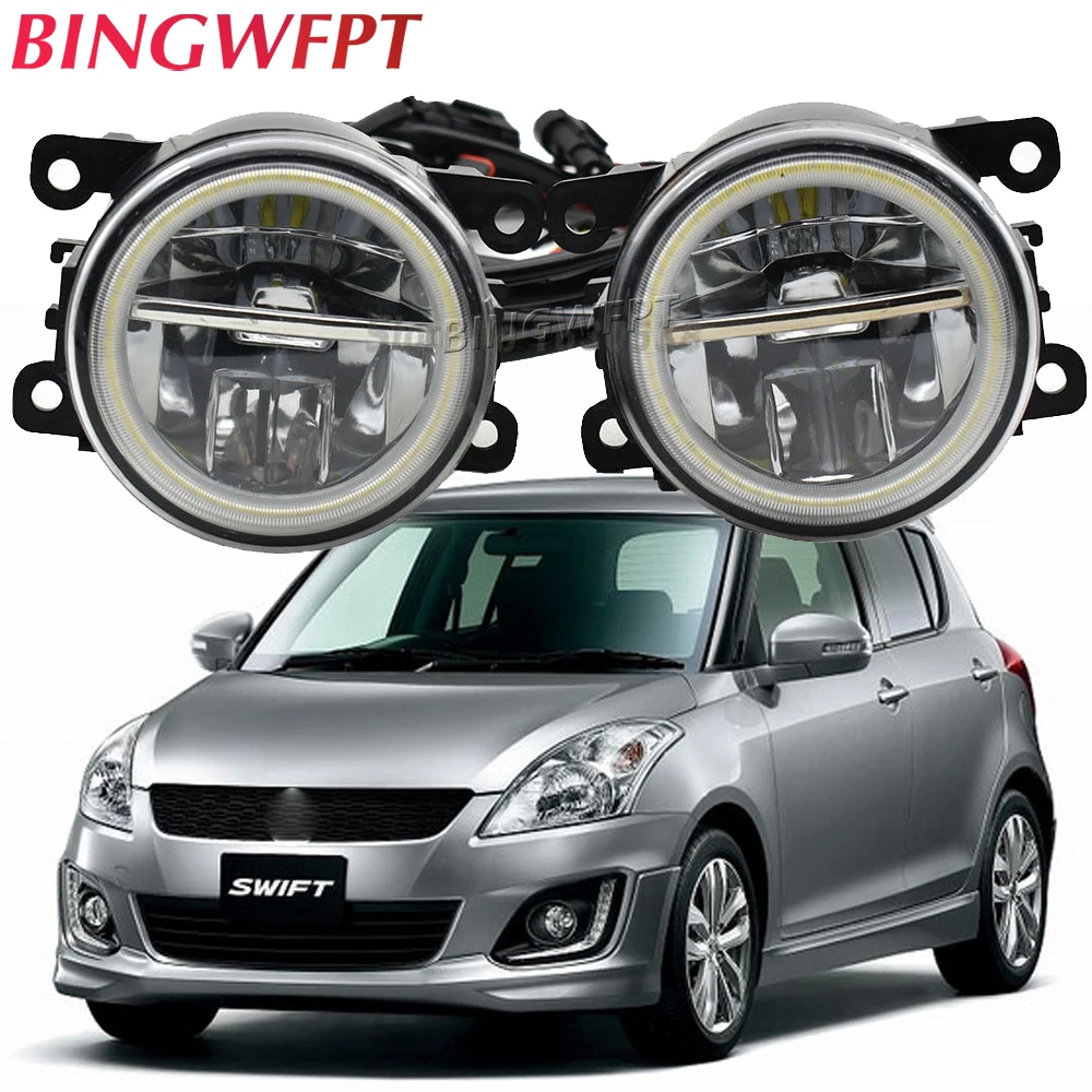 

2PCS Angel Eye Fog Light Assembly For Suzuki Vitara Jimny Grand Swift MZ EZ Hatchback 2005-2015 Car H11 Front Bumper Fog Lamp