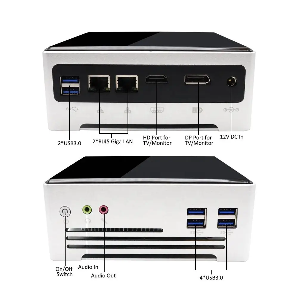 Новый мини-ПК 10-го поколения Core i9-10885H 6USB 2 x GbE RJ45 Realtek 8111H игровой