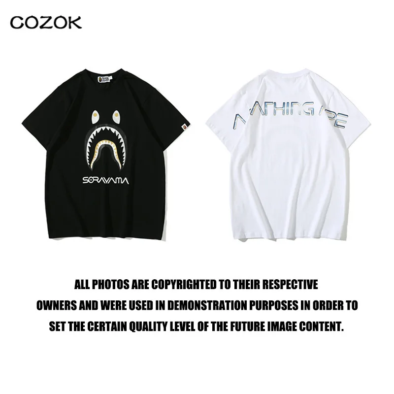 

Free shipping Short sleeve T-shirt for men and women cotton Bape