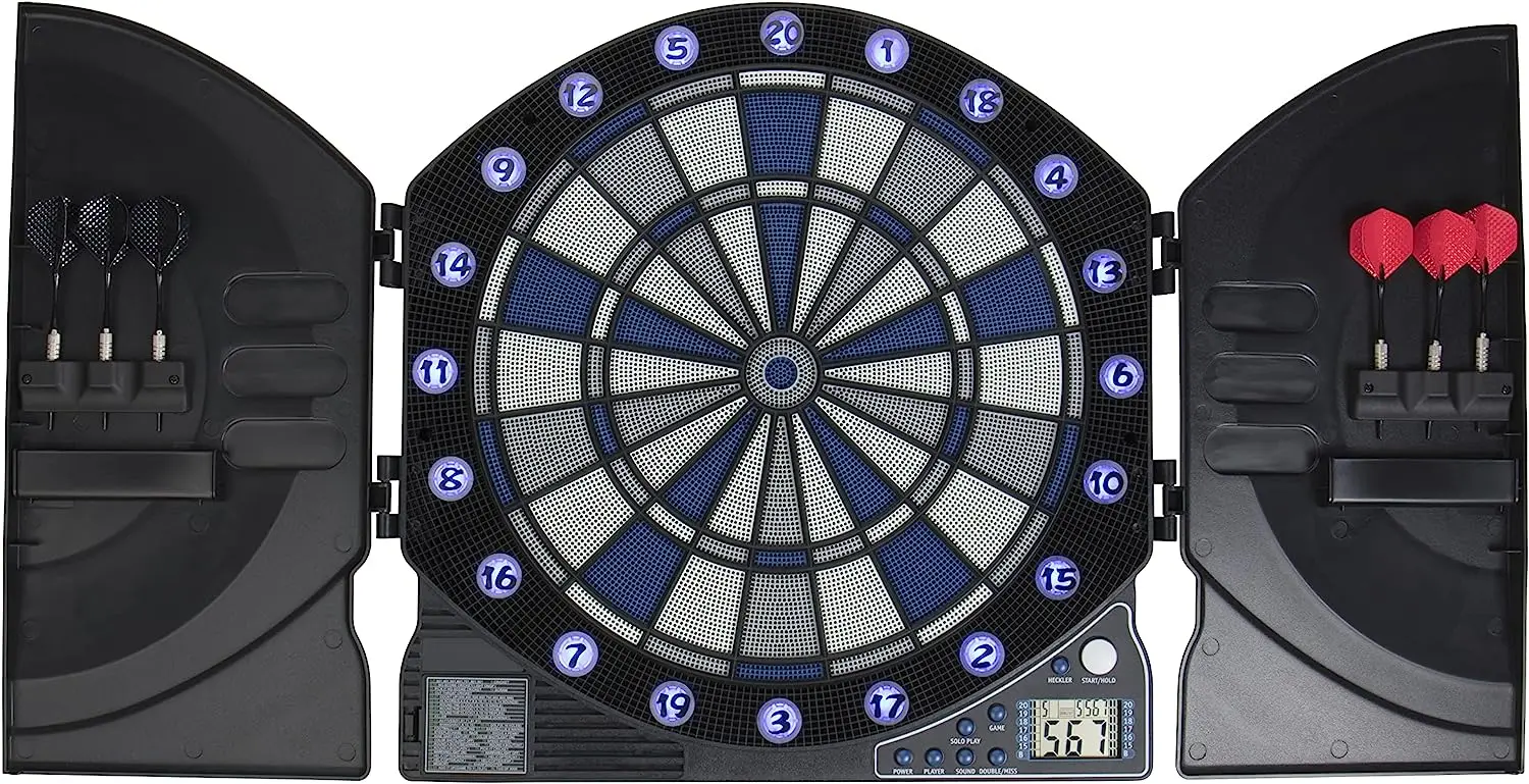 

3.0 Electronic Dartboard and Cabinet with 13 LED Light Up Games Black