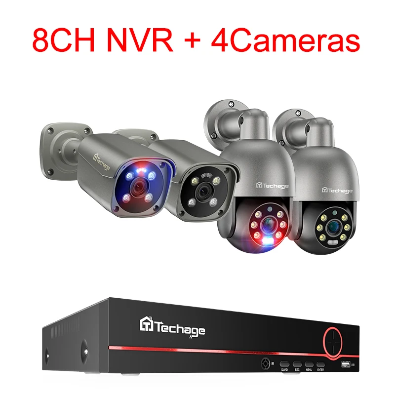 

Techage 8CH 8MP IP камера система Ultra HD 4K