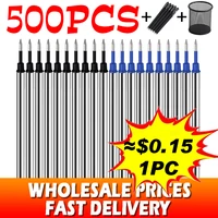 500pcs metal refills 0 5mm special office business blue and black neutral pen refill stick for writing pen student stationery