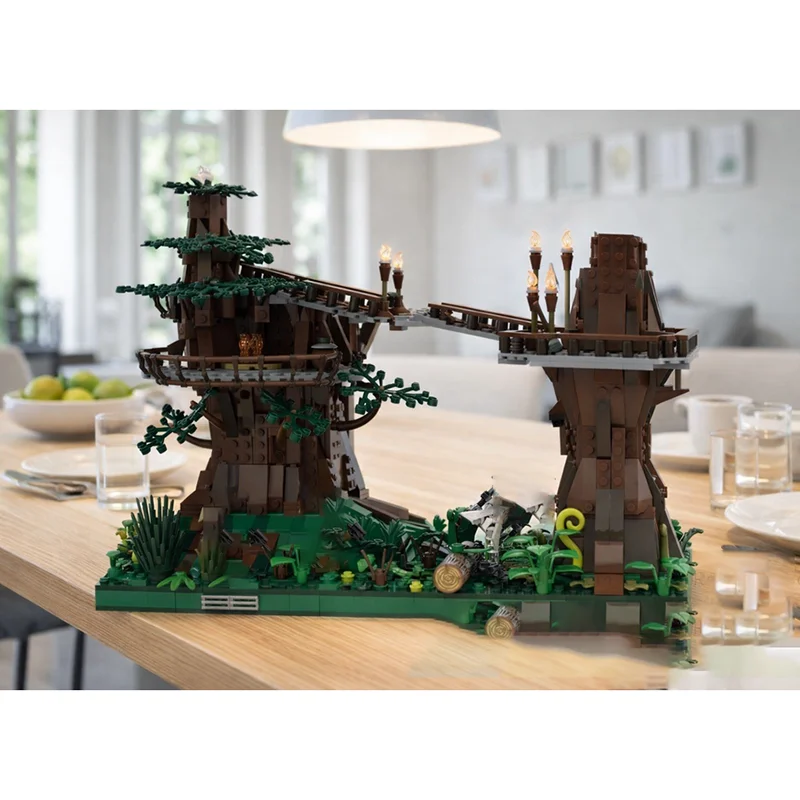 Фото Модульный конструктор Star Movie Model Moc: Деревня Эуоков, технологичные блоки, рождественский подарок, игрушка для самостоятельной сборки №4