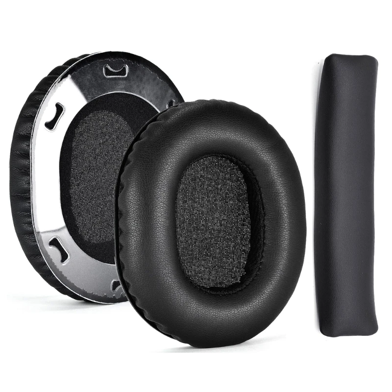 

P82F Soft Ear pads Headband for ATH-M70X Headphone Sleeves Memory Foam Earpads