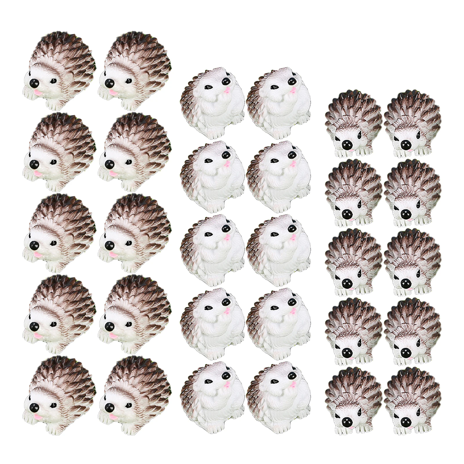 

30pcs Models Resin Moss Cute Accessories Garden Decor Landscape Animal Realistic Outdoor Hedgehog Figurines Plant Pots DIY Pet