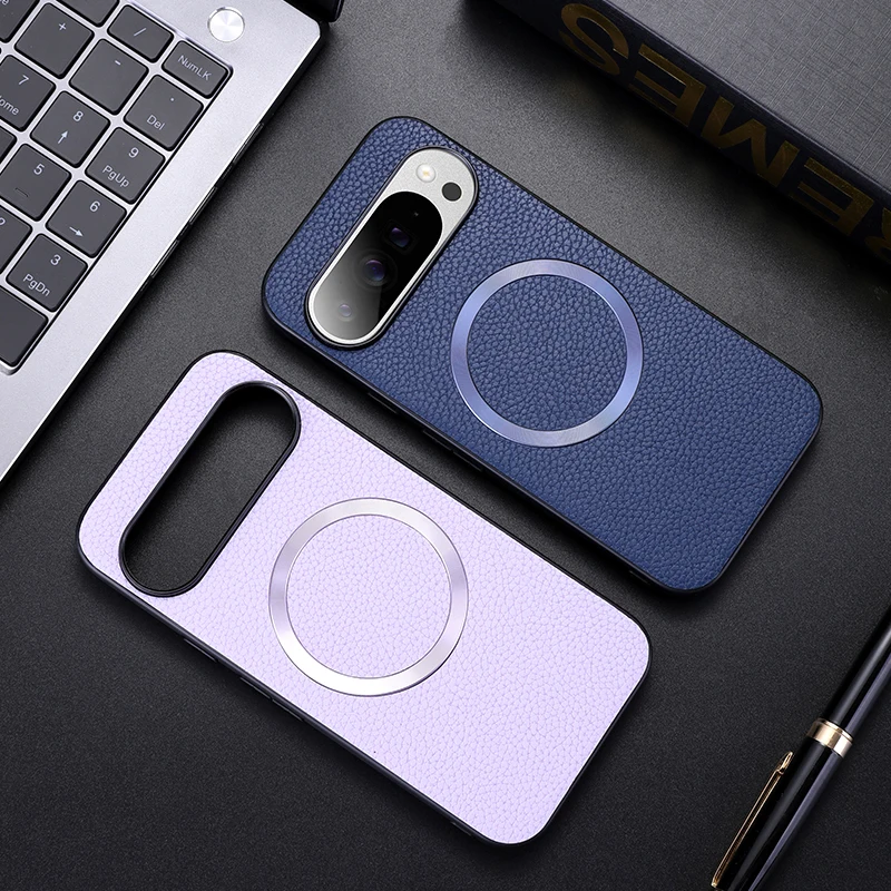 Роскошный защитный чехол-накладка из искусственной кожи для Google Pixel 9 Pro XL