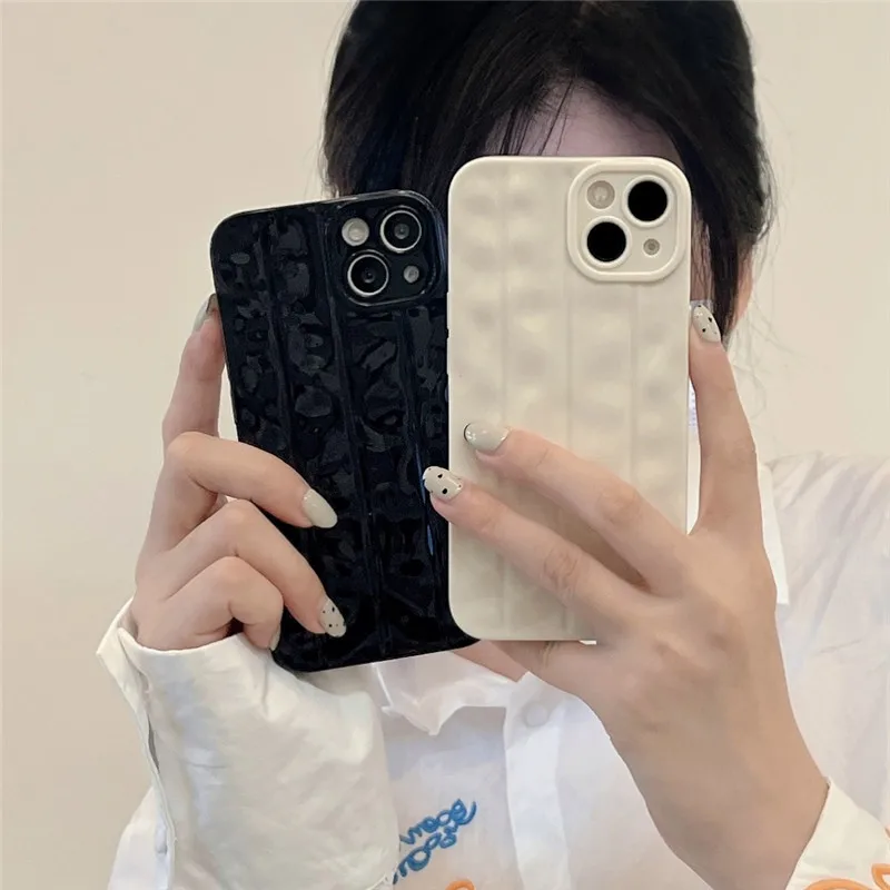 

Stereo black and white square Apple 11/12 for iPhone 14PLUS/13PROMAX Case XS Anti drop XR