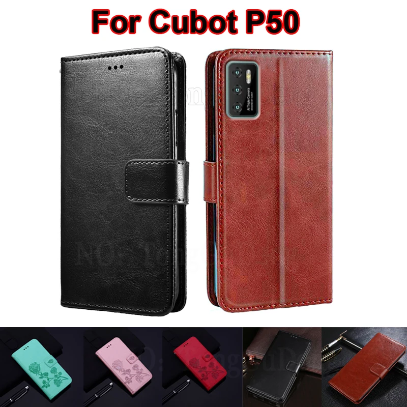 

чехол на Cubot P50 Case Luxury Leather Capa Wallet Fundas Phone Cases Flip Cover For Carcasas Cubot P50 P 50 Cubot Mujer Hoesje