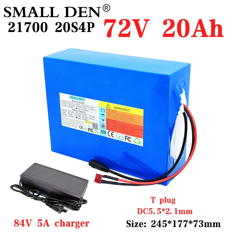 Аккумулятор для электровелосипеда скутера мотоцикла 72 в 20 Ач 21700 3000 Вт |