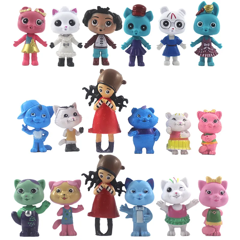 

6Pcs/Set Cartoon Gabby Dollhouse Anime Action Figures Collection Model Doll Toys Decoration Kids Christmas Birthday Gifts