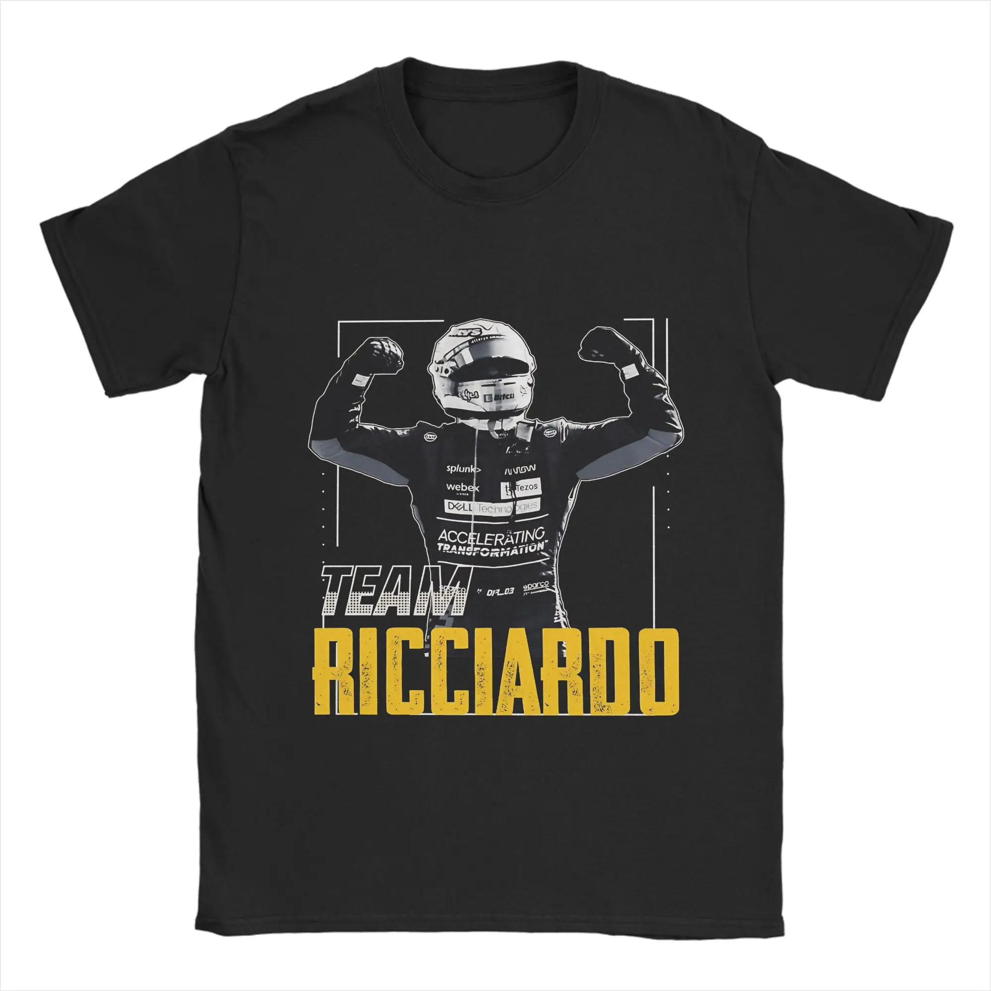 Фото Футболка Ricciardo Helmet Novelty из 100% хлопка, футболки Daniel Ricciardo для мужчин №4