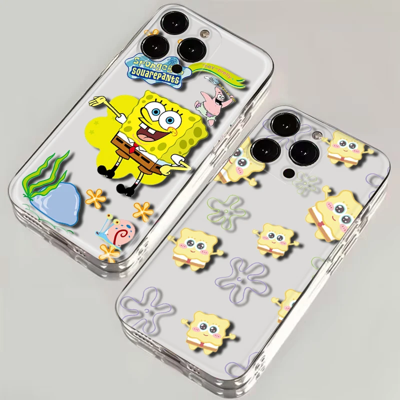 Мягкий чехол R1 Spongebob для Samsung S8 S9 S10 S10E S20 FE S21 Plus Ultra S30 Note 10 20 8 9 M33 M52 M53
