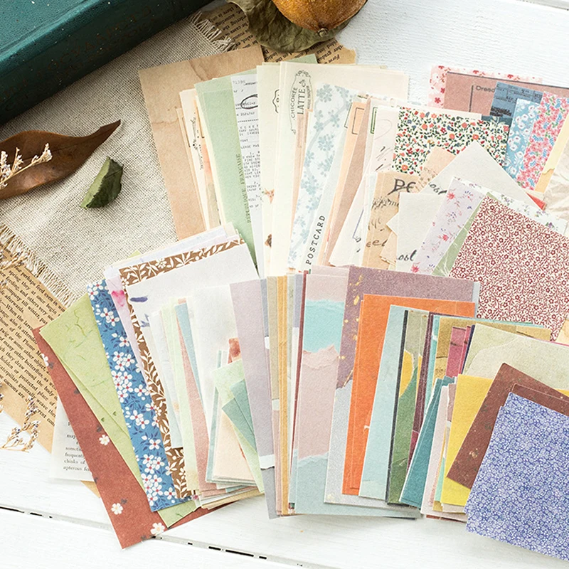 

60 Sheets Vintage Collage Scrapbooking Journal Material Paper Card Making DIY Retro Source Paper Creative Memo Stationery