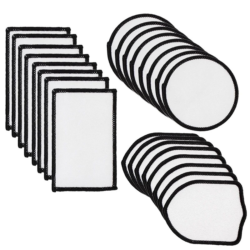 

24Pcs Sublimation Patch Blanks Fabric Iron-On Patches Repair Patch For Hats Clothes Backpacks Uniforms,3 Styles