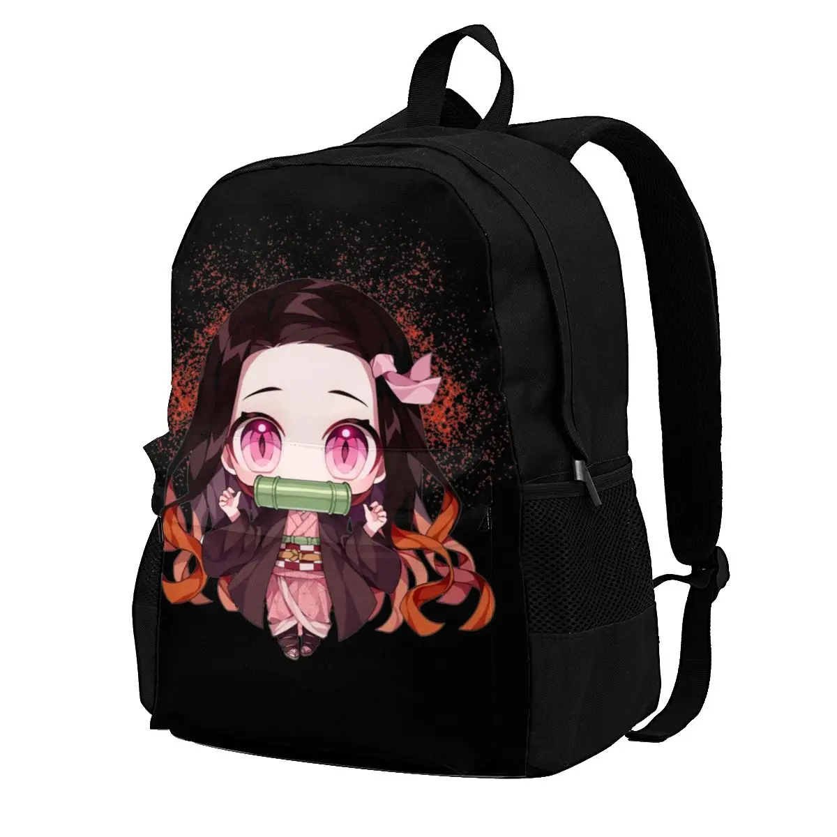 

Рюкзаки Nezuko для девушек, рассекающий демонов, Kimetsu no Yaiba, рюкзак из полиэстера для путешествий, стильные сумки с узором