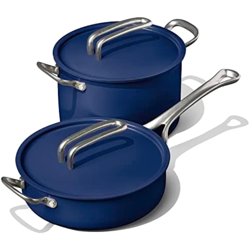 

Индукционная посуда, набор кастрюль и сковородок от Eva Longoria-антипригарный, керамическое покрытие, нержавеющая сталь набор посуды с ручками