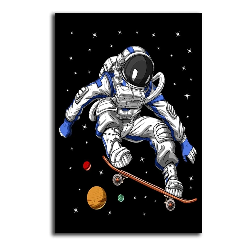 

DIY Diamond Painting Kit For Adults Full Drill Crystal Rhinestone Paintings Kit For Home Decoration Astronaut Skateboard