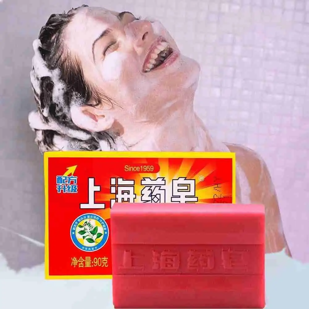 

90g Red China Medicated Soap Conditions Acne Psoriasis Soap Bath Fungus Seborrheic Slimming Healthy Cream Body Eczema Anti W8b8