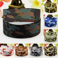 22mm 25mm 38mm 75mm camouflage pattern cartoon printed grosgrain ribbon party decoration 10 yards satin ribbons