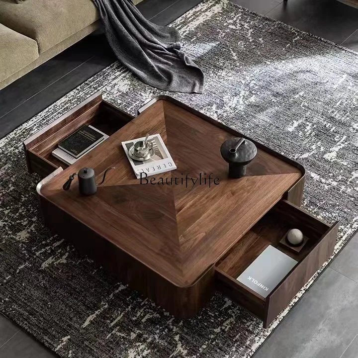 Скандинавский журнальный столик из цельного дерева для гостиной бытовой
