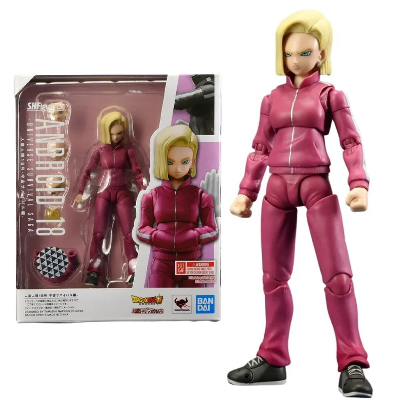 

Bandai Dragon Ball Model Kit Anime Figure S.h.figuarts Android 18 Collection Model Ornament Anime Action Figure Kids Toy Gifts