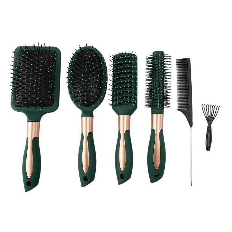 

6Pcs Detangling Brush Wet&Dryer Hair Brushes For Women Curling Comb For All Hair Types