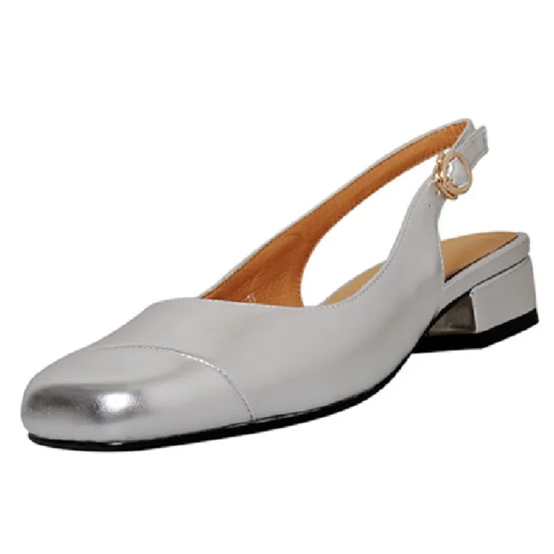 

Женские сандалии на низком каблуке Dilalula, повседневные офисные туфли из натуральной кожи с ремешком на пятке, весна-лето 2023