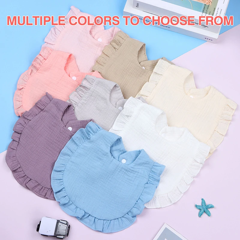 

1PC Baby Boy Girls Burp Cloths Lace Bibs Soft Cotton Adjustable Bib Newborn Stuff Toddler Burp Cloths Kids Feeding Saliva Towel