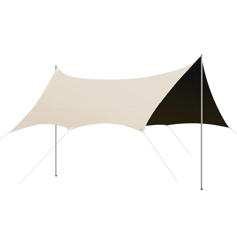 

Vinyl canopy tent, outdoor camping equipment, full set of camping picnic, sun protection, octagonal butterfly canopy
