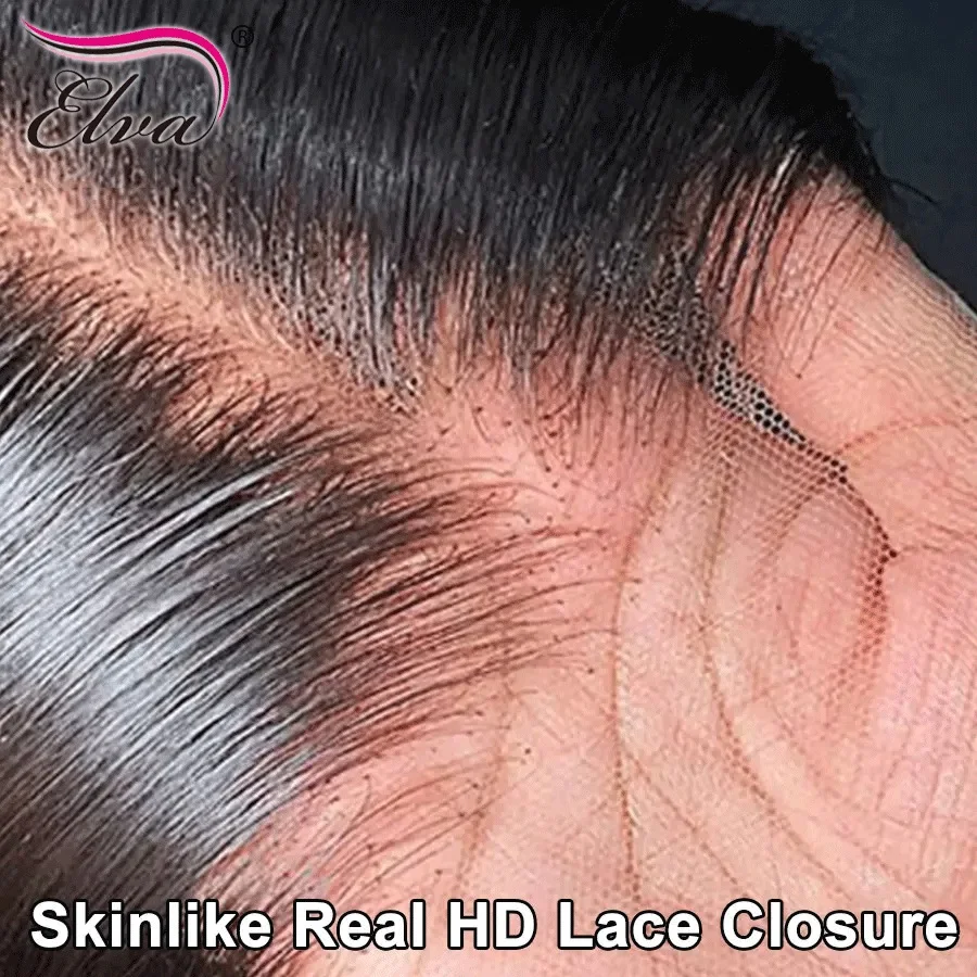 7x5 HD Кружевная Фронтальная Застежка Из Человеческих Волос Прямая И Объемная