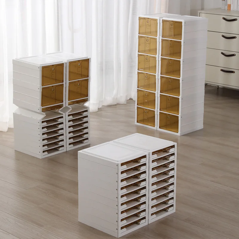 

Jul1363 Transparent Folding Portable Dustproof Simple Storage Box