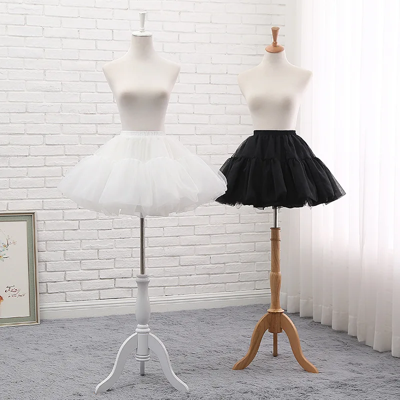 

Lolita Cosplay Petticoat For Bridal Wedding Dresses Vintage Short Tutu Petticoat Party Prom Organza Underskirt Rockabilly