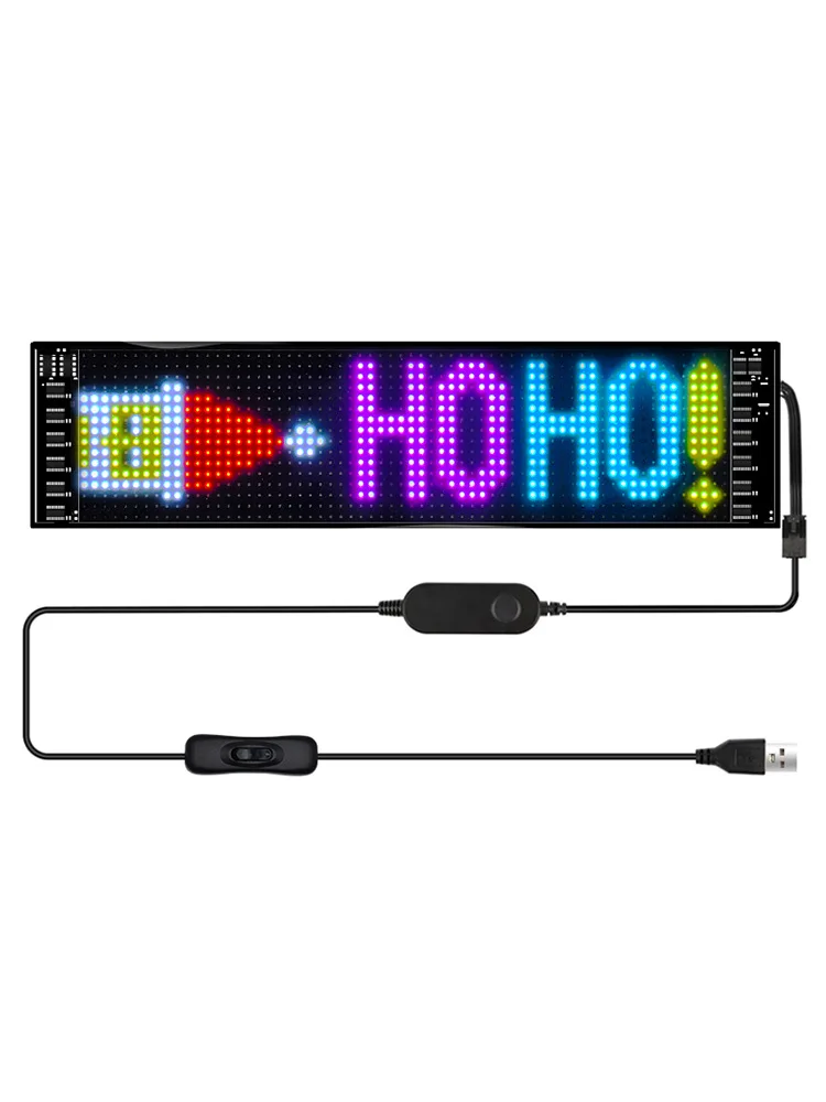 Фото Светодиодная матричная Пиксельная панель Bluetooth APP USB 5 В гибкий адресный RGB узор граффити прокрутка текста анимационный дисплей автомагазин №2