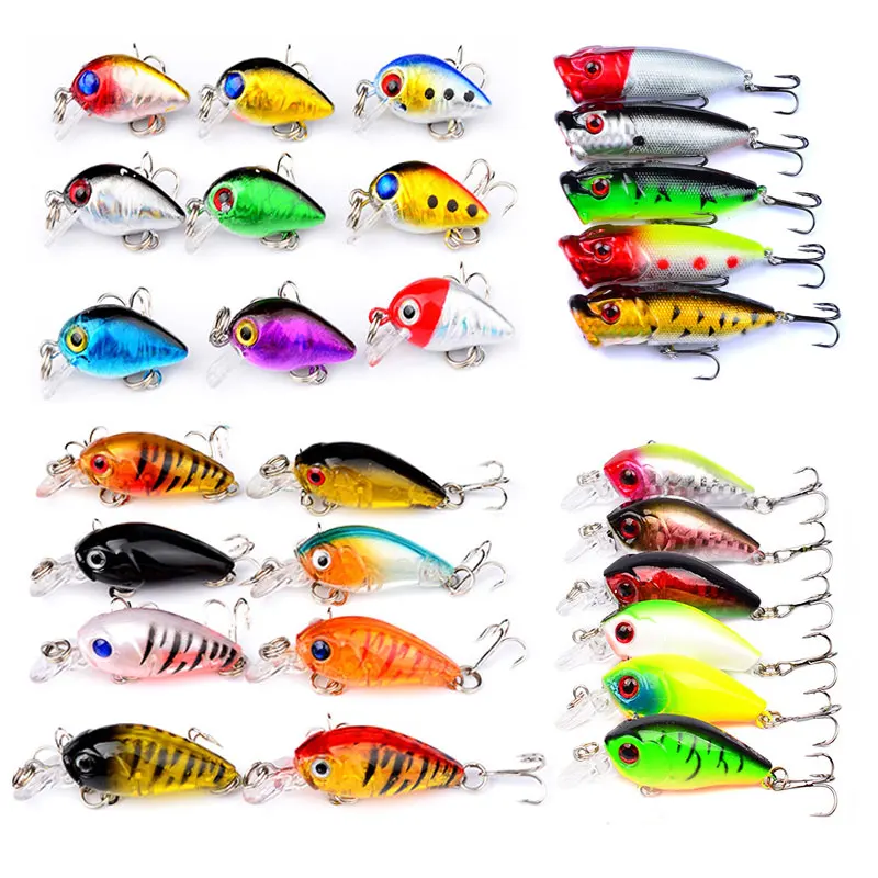 

Fishing Lure Minnow Baits Set Wobbler Crankbaits Treble Hooks Fishing Tackle Hard Bait Kit Seven Kinds of Bait Sets Available
