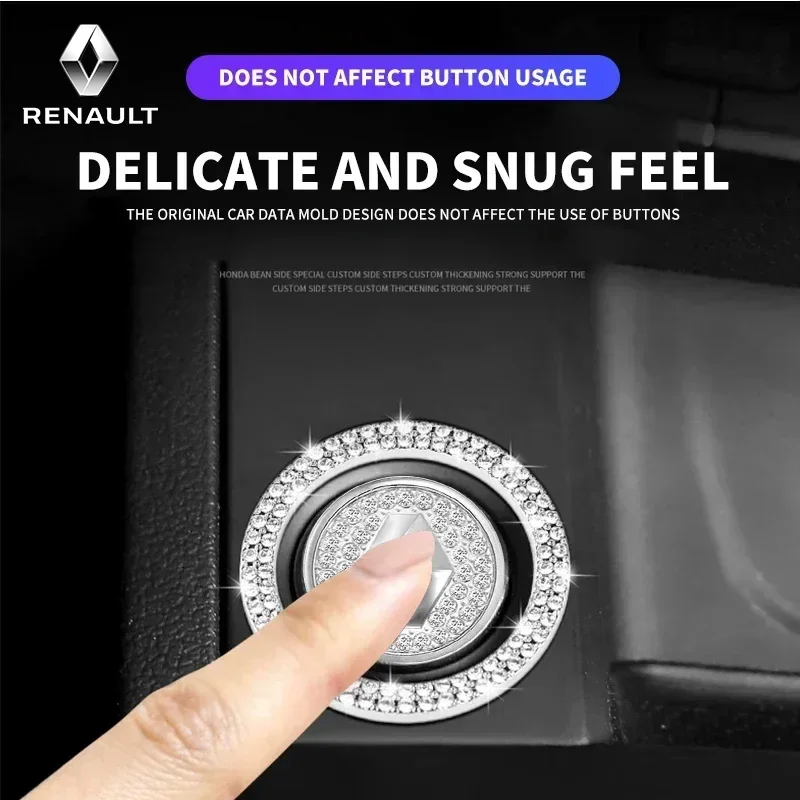 Автомобильный логотип кнопка запуска и остановки наклейка на двигатель для Renault