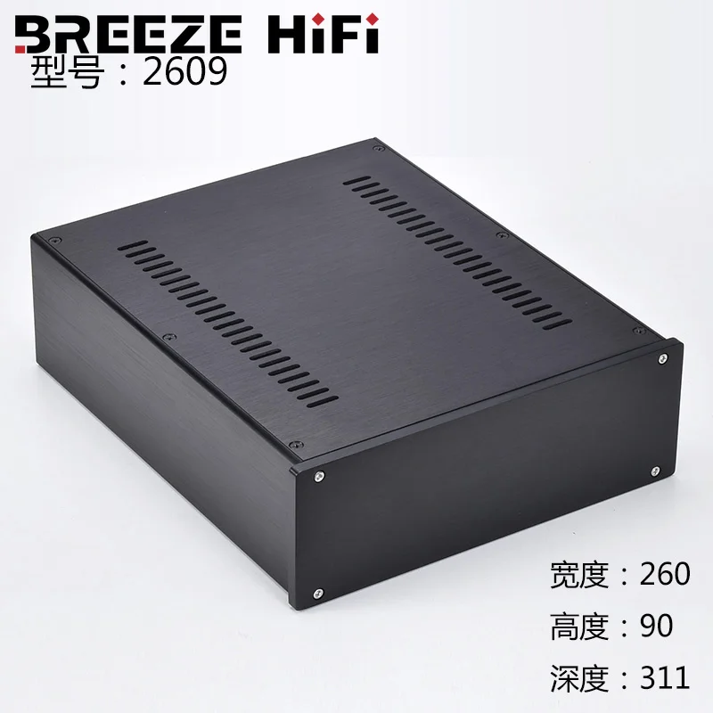 

BREEZE Multi-use BZ2609 Aluminum Case For DIY Audio Power Amplifier Enclosure Custom Instrument Computer Chassis With Radiators