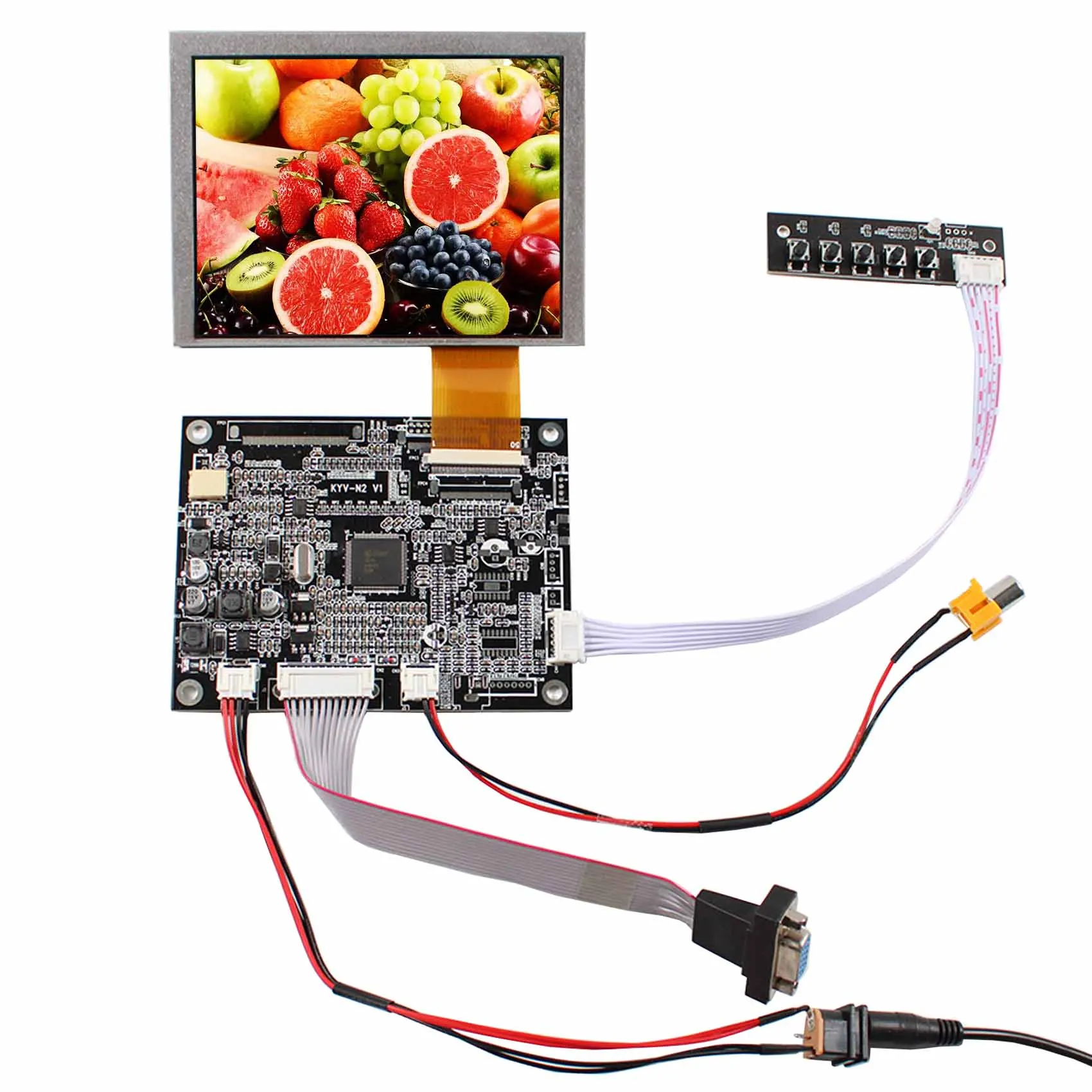 VSDISPLAY VGA AV LCD Board 5 дюймовый TTL AT050TN22 640X48 0 цифровой экран приложения видео дверной